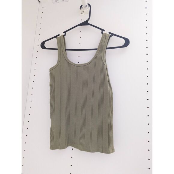 Cotton On women's green ribbed tank size small - Picture 1 of 4